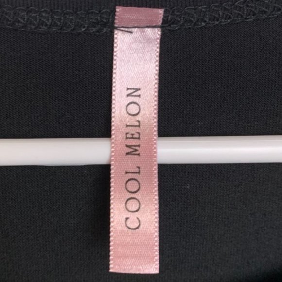 Cool Melon Black Striped Ruffle Half Sleeve Shirt - Picture 3 of 5